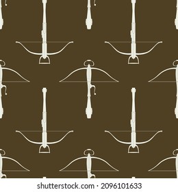 Seamless pattern with ancient Crossbows for your project