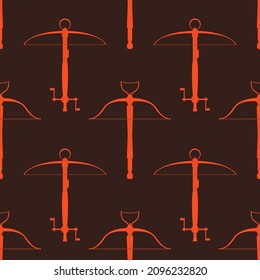 Seamless pattern with ancient Crossbows for your project