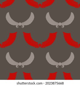 Seamless pattern with ancient egyptian symbol Winged sun for your project
