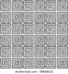 Seamless pattern with Ancient Greek ornament, meander.
