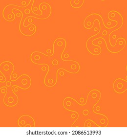 Seamless pattern with Ancient Italian sign Camunian rose for your project