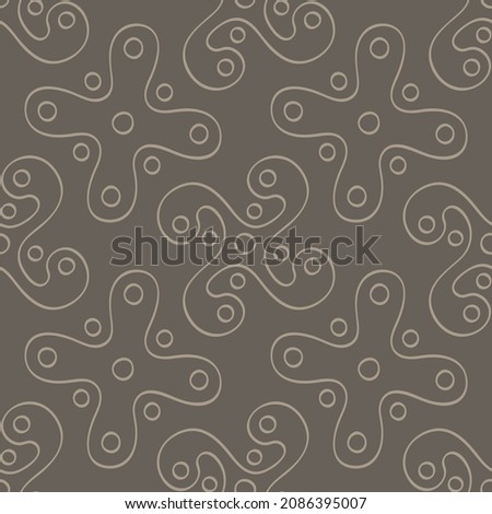 Seamless pattern with Ancient Italian sign Camunian rose for your project