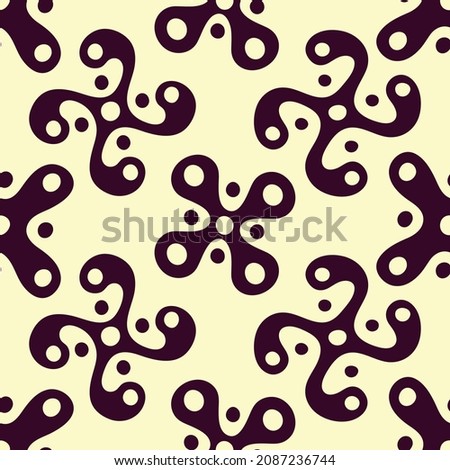 Seamless pattern with Ancient Italian sign Camunian rose for your project