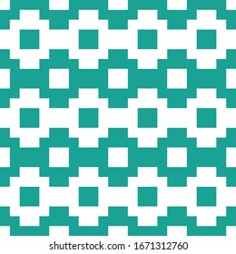 Seamless pattern. Ancient mosaic. Folk image. Ethnic background. Inca crosses, squares ornament. Tribe motif. Tribal wallpaper. Digital paper, web design, ethnical textile print. Vector artwork.