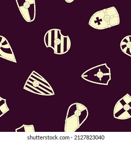 Seamless pattern with ancient Shields for your project