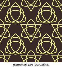  Seamless pattern with Ancient sign Triquetra for your project