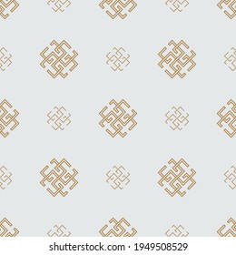 Seamless pattern of ancient Slavic symbols and signs. Mythological ornament.Background from elements of old runes. Surface for textiles, paper, wallpaper, industrial items.Vector illustration. 
