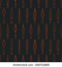 Seamless pattern with ancient spearheads for your project