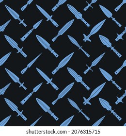 Seamless pattern with ancient spearheads for your project