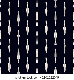 Seamless pattern with ancient spearheads for your project