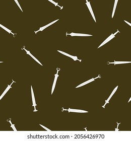 Seamless pattern with ancient swords for your project