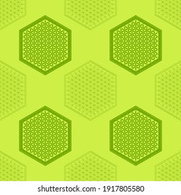 Seamless pattern with ancient symbol flower of life for your project