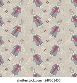 Seamless pattern with Angel.