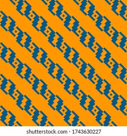Seamless pattern. Angled figures, rhombuses motif. Diagonal blocks, diamonds ornament. Shapes, dots backdrop. Slanted polygons, squares background. Tilted forms, spots wallpaper. Vector illustration.