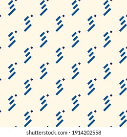 Seamless pattern. Angled stripes, rhombuses motif. Slanted dashes, squares background. Diagonal lines, diamonds ornament. Tilted strokes, dots wallpaper. Striped, dotted backdrop. Vector illustration.