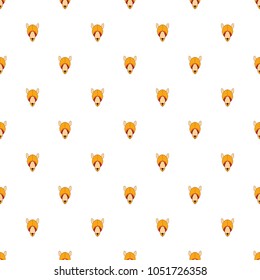 Seamless pattern with animal face