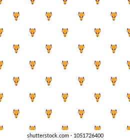 Seamless pattern with animal face