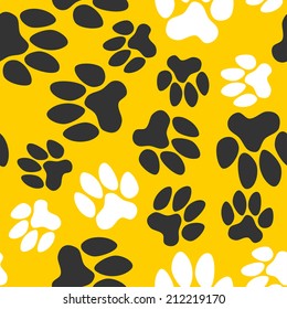 seamless pattern, animal footprints