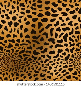 Seamless pattern Animal print in dark brown on a light brown background.