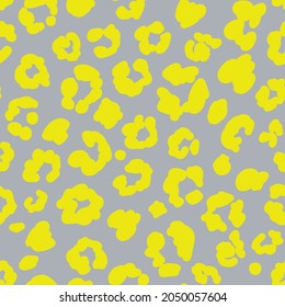 Seamless pattern animal print jaguar leopard skin, color fantasy. Design for textile, interior decor