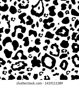 Seamless pattern with animal print leopard. Fashionable stylish pattern with an ornament from a cheetah, a panther. Wild background for textiles, packaging, design.