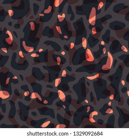 Seamless pattern with animal print. Trendy abstract texture with leopard skin. Fashion vector illustration.