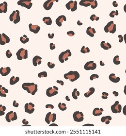 Seamless pattern with animal print. Vector hand drawn ilustration for wrapping paper, fabric, scrupbooking.