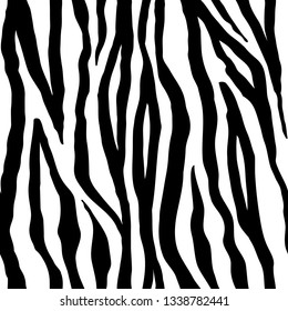 Seamless pattern with animal skin texture. Black and white. Vector background.Great for print, fabrics, textile, wrapping paper, wallpaper, invitation cards.