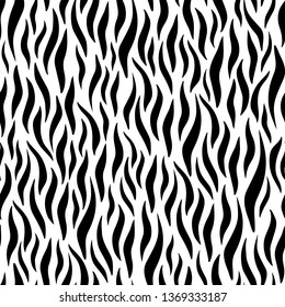 Seamless pattern with animal skin texture. Black and white. Vector background.Great for print, fabrics, textile, wrapping paper, wallpaper, invitation cards.