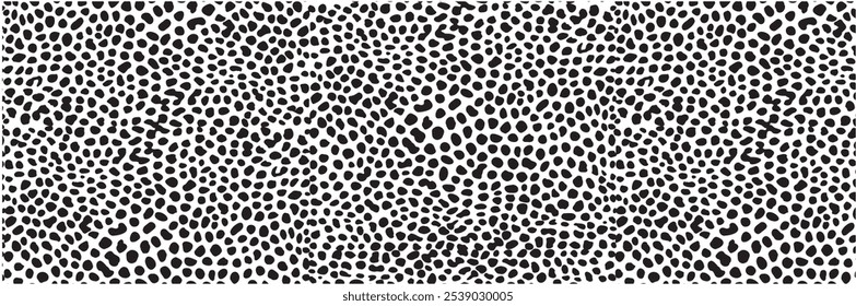 Padrão contínuo de textura da pele do animal. Manchas de leopardo em um fundo pobre. Ilustração vetorial.