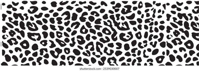 Padrão contínuo de textura da pele do animal. Manchas de leopardo em um fundo pobre. Ilustração vetorial.