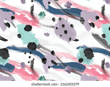 Seamless Pattern. Animal Texture. Watercolor Camouflage Design.