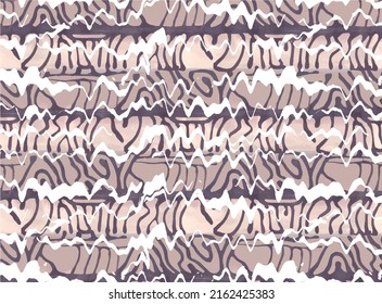 Seamless Pattern. Animal Texture. Watercolor Camouflage Design.