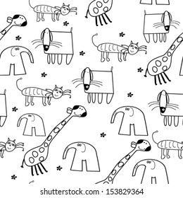seamless pattern with animals