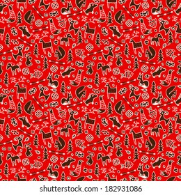 Seamless pattern with animals.