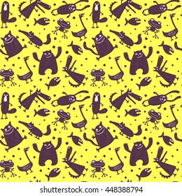 seamless pattern with animals
