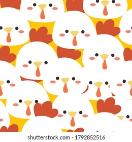 Seamless pattern animals. cute pattern vector for kids, textile, fabric print