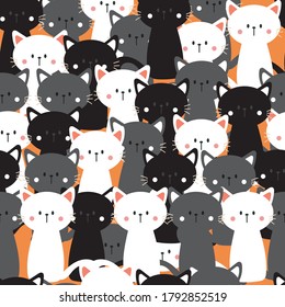 Seamless pattern animals. cute pattern vector for kids, textile, fabric print