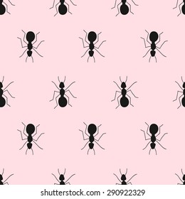 seamless pattern, ant vector art  background design for fabric and decor