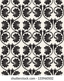 Seamless pattern. Antique ornament. Geometric stylish background. Vector repeating texture