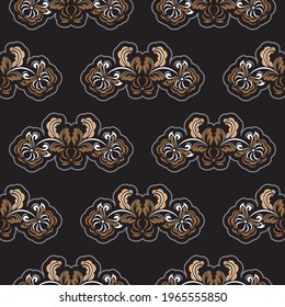 Seamless pattern with antique style ornament. Good for backgrounds, prints, apparel and textiles. 