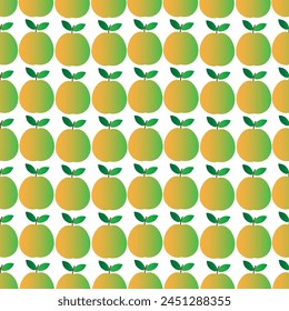 Seamless pattern apple arranged in a line. Fruit isolated on white background. Vector illustration. Web design, textile, print, packaging. 
