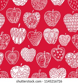 Seamless pattern with apple. Seamless pattern can be used for wallpaper, pattern fills, web page background, surface textures.