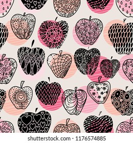 Seamless pattern with apple. Seamless pattern can be used for wallpaper, pattern fills, web page background, surface textures.