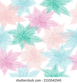 Seamless Pattern with Apple Tree Flowers. Hand Painted Background. Hand drawn background. floral pattern for wallpaper or fabric. 