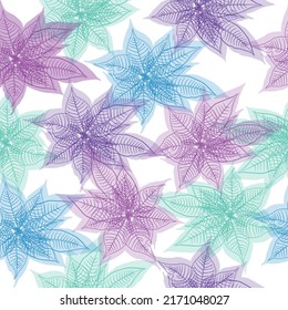 Seamless Pattern with Apple Tree Flowers. Hand Painted Background.  Seamless vector texture. For fashion prints. 