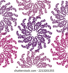 Seamless Pattern with Apple Tree Flowers. Hand Painted Background. Abstract pattern. Floral seamless design.