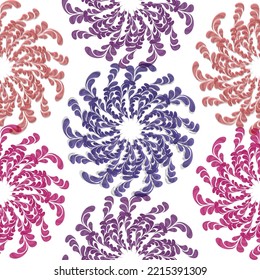 Seamless Pattern with Apple Tree Flowers. Hand Painted Background. Decorative wallpaper, good for printing.