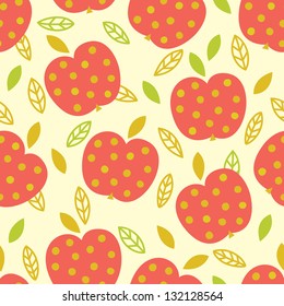 Seamless pattern with apples