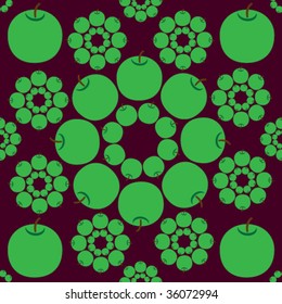 Seamless Pattern of Apples